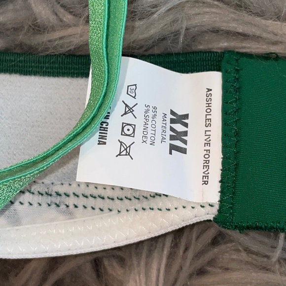 NWOT Assholes Live Forever Tropical Triangle Bra Top Size XXL - Picture 6 of 6